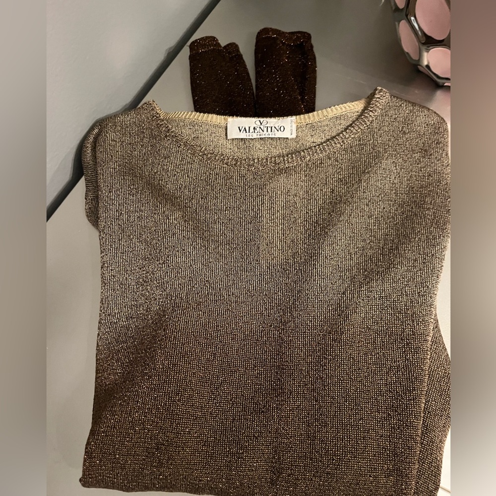 Valentino metallic lightweight sweater